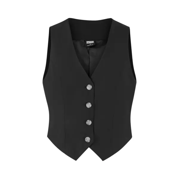 Urban Classics Damen Weste Ladies Classic Vest, Damen Anzugweste, V-Ausschnitt, Größen Xs - Xl thumbnail
