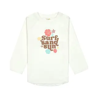 Lässig Splash & Fun Rashguard Zwemshirt Met Lange Mouw Met Uv-bescherming - Flowers Sea Salt, 25-36 Maanden, Maat 98