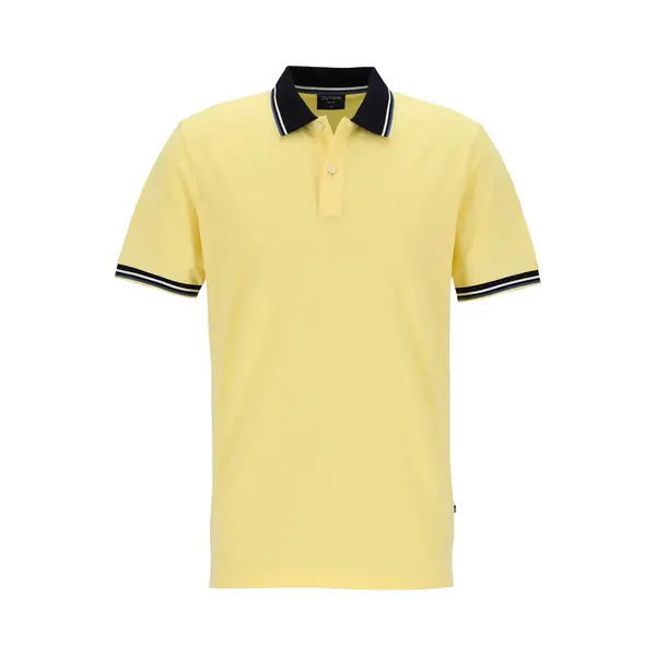 Olymp Casual Polo Shirt Korte Mouw Olijf thumbnail