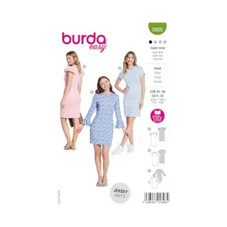 burdastyle Burda Schnittmuster, 5805, Kleid [Damen, Gr. 34-48], Level 1 Super Easy
