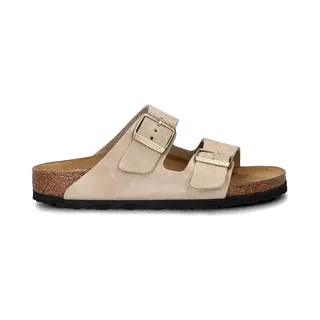 Birkenstockvoor Vrouwen. 1029260 Leren Sandalen Arizona Leve Beige (42), Leer, Plat, Geen, Casual