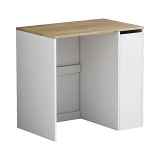 Oskar-Store Vicco Wasmachinekast "Lavik", Wit, 93, 5 X 88, 5 Cm Met 3 Vakken