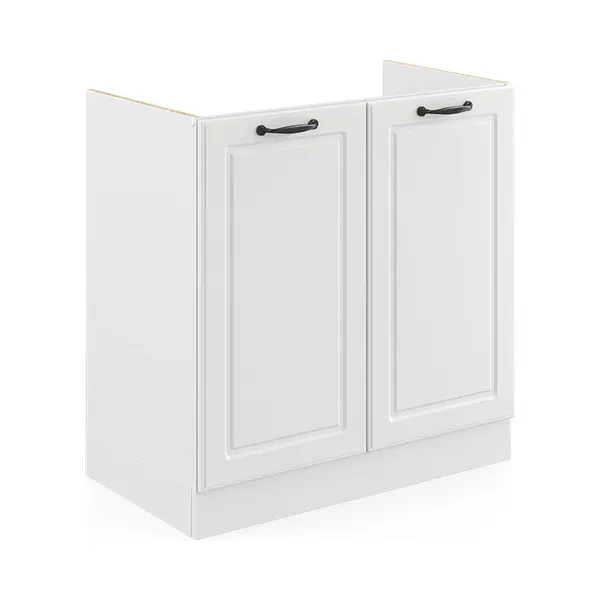 Vicco - Spülenunterschrank R-line, Weiß Landhaus, 80 Cm , Ap Anthrazit thumbnail