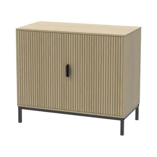 Vicco Chest Of Drawers Lennox, Oak, 80 X 45 Cm With 2 Doors
