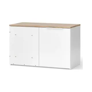 Vicco Wido Hoekladenkast – 80 X 50 Cm Met Deur Wit/Sonoma