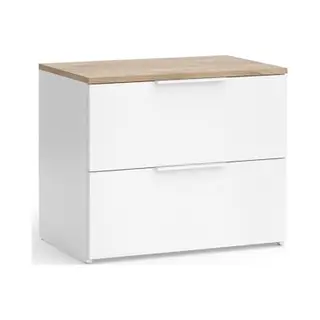 Vicco Kommode Wido, Weiß/Sonoma/Sonoma, 60 X 50 Cm Mit Tür (1 St)