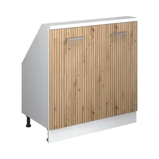 Vicco Wardrobe For Sloping Ceiling Rion, Artisan Oak/white, With 2 Doors, Suitable For Space-saving Storage Under Sloping Ceilings