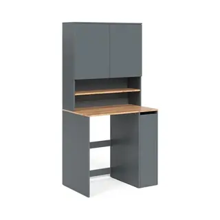 Vicco Viktor Wasmachinekast – 93.6 X 88.2 Cm 2 Delen Met Plank Antraciet/gouden Eik
