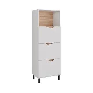 Vicco Marelle Sideboard – 60 X 169.5 Cm Met 4 Compartimenten Wit/Kunstnijverheid