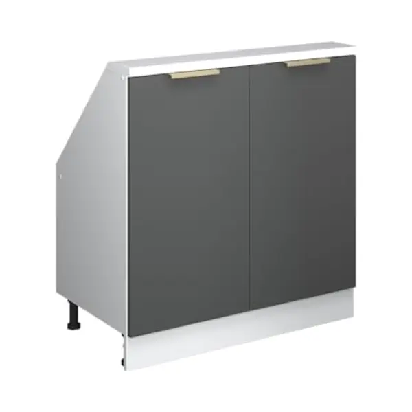 Vicco Meuble De Rangement Sous Pente, Anthracite-or, 80x81.6cm Avec 2 Portes thumbnail