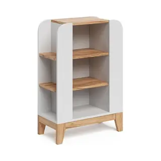 Vitalispa Bibliothèque Enfant "Malia", Blanc/Artisan, 60x88cm Avec 9 Compartiments