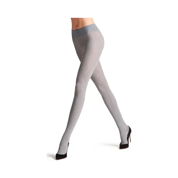 Falke Family Eenkleurig Katoen Panty Dames Grijs - Maat 48-50 thumbnail