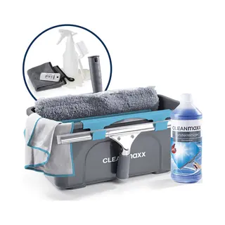 CLEANmaxx Professionele Ruitenreinigingsset, 13-delig | Professionele Ruitenreinigingsset Met Ruitenwisser – Voor Huis, Auto En Meer | Inclusief