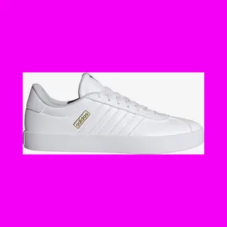 Adidas, Mannen, Sneakers, Herren Vl Court Shoes, Cloud White/Cloud White/Gold, 46 2/3 Eu, Goud, Wit, (46 2/3)