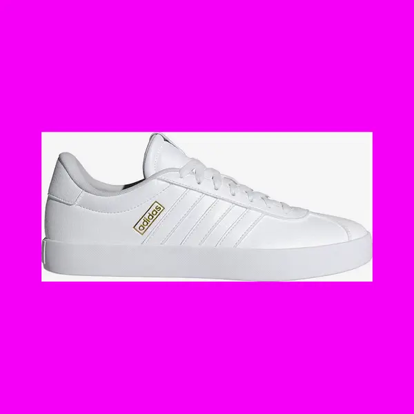 Adidas, Mannen, Sneakers, Herren Vl Court Shoes, Cloud White/Cloud White/Gold, 46 2/3 Eu, Goud, Wit, (46 2/3) thumbnail