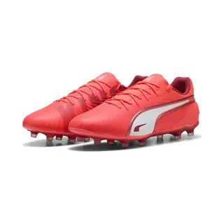 Puma King Match Fg/Ag Unisex Sportschoenen - Glowing Red-Puma White-Red Fire
