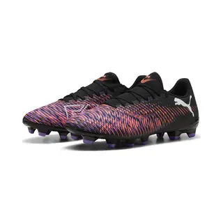 Puma Unisex Future 8 Play Firm Ground/Artifical Ground Football Boots, Puma Black-Puma White-Glowing Red, 12 Uk