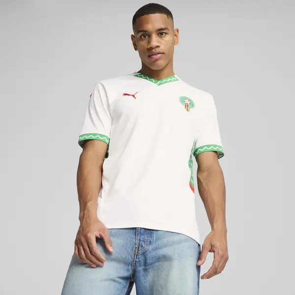 Puma Tricot 'Marokko 2025' Grasgroen / Donkerrood / Wit thumbnail
