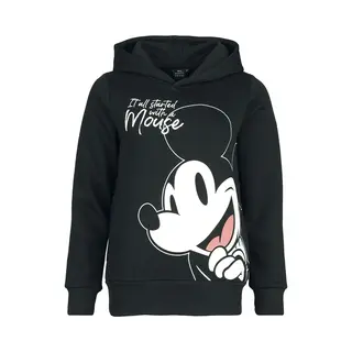 Mickey & Minnie Mouse - Disney Trui Met Capuchon - Mickey Mouse - It All Started With A Mouse - S Tot 3XL - Voor Vrouwen - Zwart