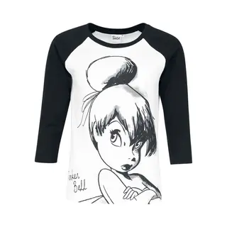 Peter Pan - Disney T-shirt - Tinker Bell - Sketch - S Tot 3XL - Voor Vrouwen - Wit-zwart