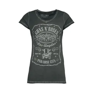Guns N' Roses T-shirt - Paradise City Label - S Tot 4XL - Voor Vrouwen - Grijs