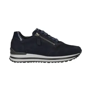 Gabor Damen Low-Top Sneaker, Frauen Halbschuhe, Komfortable Mehrweite (H), Sportschuhe, Freizeitschuhe, Turnschuhe, Dark-Blue, 41 Eu / 7.5 Uk