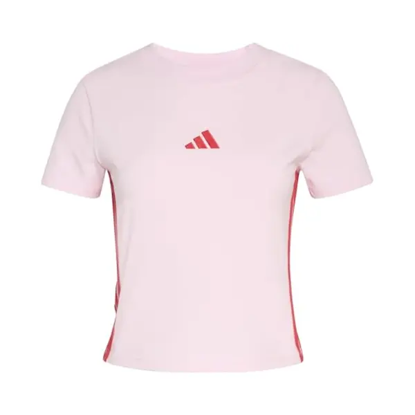 Adidas Sportswear Essentials 3-Stripes Slim-fit Baby T-shirt - Dames - Roze thumbnail