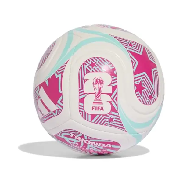 Adidas Unisex World Cup 26 Trionda Club Ball White/Flash Aqua/Shock Pink 4 thumbnail