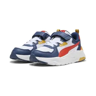 Puma Trinity Lite Ac+ Ps Voetbalschoenen, Uniseks, Kinderen, Puma Wit, Fel Rood, Perzisch Blauw, 34 Eu