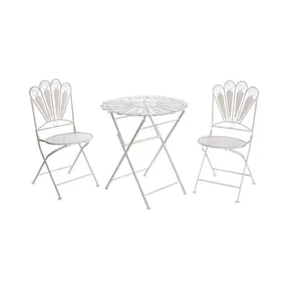 Beliani Pavia - Bistroset Voor 2 - Gebroken Wit - IJzer