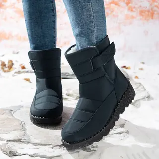 Snowboots - Sneeuwlaarzen -Winter Sneeuwlaars Dames - Waterdichte Sneeuwlaarzen - Winter Voert Warme -Donkerblauw - Maat 37