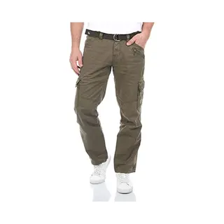 Timezone Heren Cargo Broek Broeken BenitoTZ Comfort/relaxed Fit Olijf Volwassenen