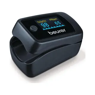 Beurer Po 45 Saturatiemeter (3-in-1) - Meet Zuurstofgehalte, Hartslag & Perfusie - Pulse Oximeter - Zuurstofmeter Vinger Voor Thuis & Onderweg -