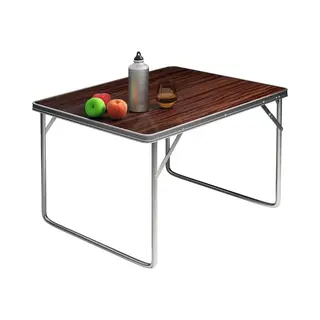 Casaria Campingtafel Houtlook Aluminium 80x60x70cm Opvouwbaar