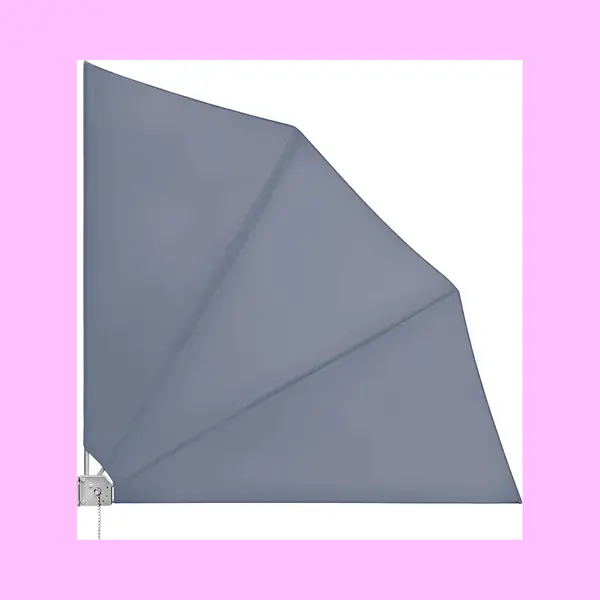 Detex® Balkonfächer Anthrazit 140x140cm Klappbar thumbnail