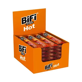 Bifi Original Hot - Salami Sticks - Pittig Van Smaak Met Chili Kruiden - Ideale Vlees Snack - Voor Tussendoor, Onderweg Of In De Lunchtrommel - 40x20g
