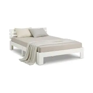 Homestyle4u Holzbett 90x200 120x200 140x200 160x200 180x200 Doppelbett Kopfteil Lattenrost (Set, Mit Lattenrost, Weiß), 120x200, Modern, Stabil