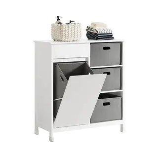 SoBuy BZR77-W opbergkast voor de badkamer