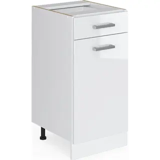 Vicco Unterschrank R-Line, Weiß Hochglanz/Weiß, 40 Cm Ohne Arbeitsplatte (1-St)