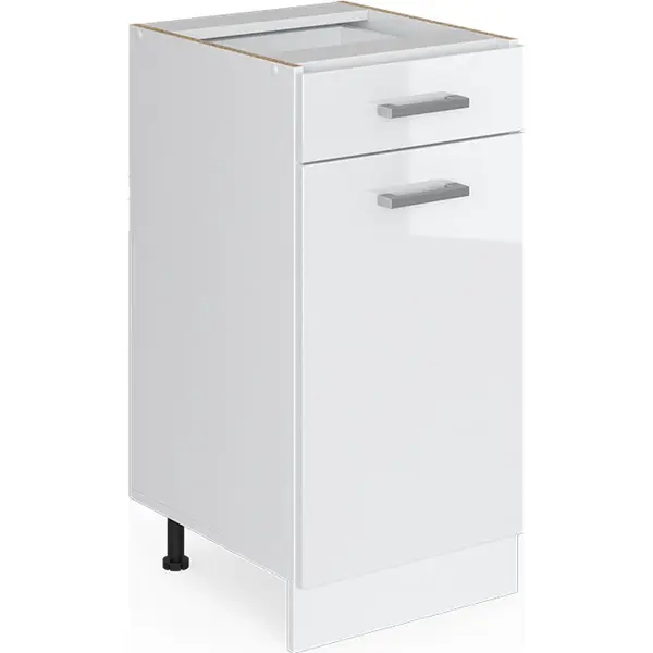 Vicco Unterschrank R-Line, Weiß Hochglanz/Weiß, 40 Cm Ohne Arbeitsplatte (1-St) thumbnail