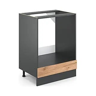 Vicco Oven Housing Cabinet Raul, Goldkraft Oak, 60 Cm Without Worktop, For Flexible Combination Within Modular Kitchen Systems