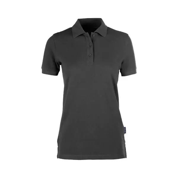 Hrm Damen Heavy Polo, Dunkelgrau, Gr. S - Premium Polo-Shirt Aus 100% Baumwolle - Basic Polohemd Bis 60°C Waschbar - Hochwertige & Nachhaltige thumbnail