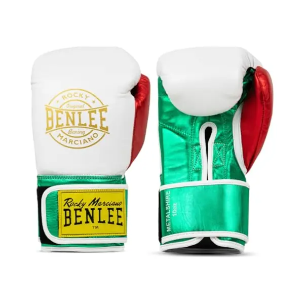 Benlee Boxhandschuhe Aus Leder Metalshire 14 Oz, White/Green/Red thumbnail