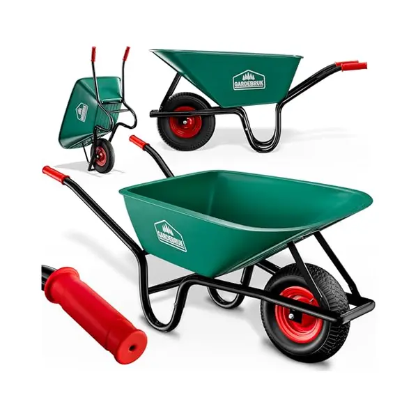 Gardebruk® Wheelbarrow Green 100L 250kg With Pneumatic Tyre thumbnail