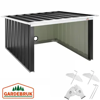 Gardebruk® Robotmaaier Garage Antraciet Metaal 89x90x54cm