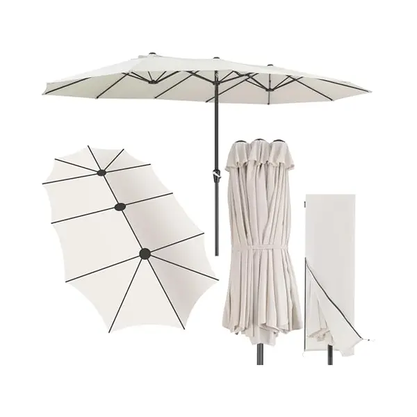 Kingsleeve® Doppelsonnenschirm Creme Uv-Schutz 80+ thumbnail