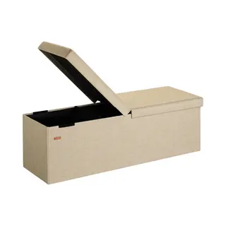 Sitzbank Mit Stauraum Faltbar Gepolstert Deckel Schlafzimmer Wohnzimmer Flur Sitztruhe Truhenbank Polsterbank Xl - Beige - Casaria