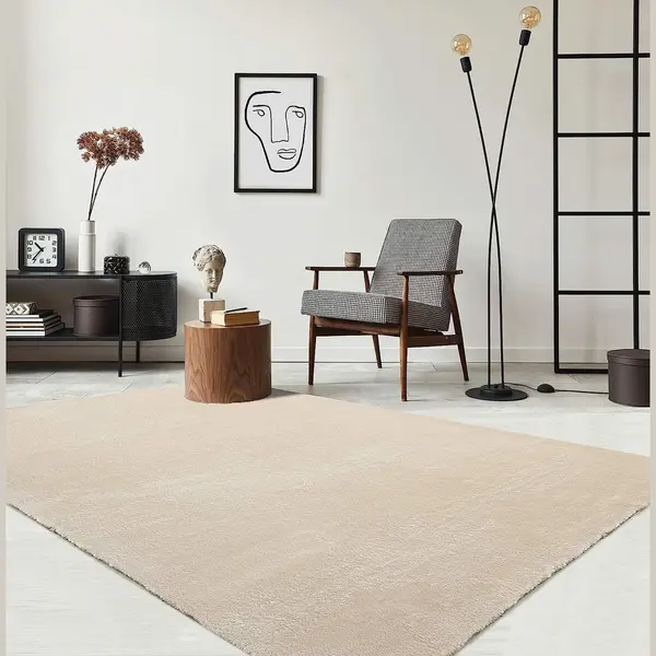 The Carpet Relax – Extra Zacht & Wasbaar Vloerkleed Tot 30°C Met Antislip Onderzijde – Fluweelachtige Structuur – Voor Slaapkamer Of Woonkamer thumbnail