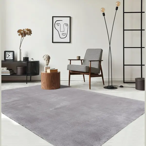 The Carpet Relax Rug For Living Room Or Bedroom In Grey 80 X 150 Cm | Washable Up To 30 Degrees | Non-slip Underside | Modern And Soft Short Pile Rug thumbnail