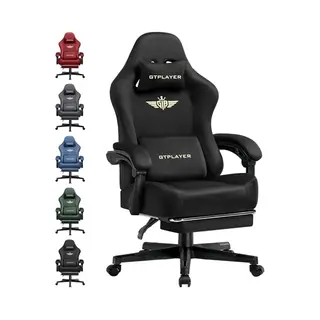 Gtplayer Ademende Gamingstoel, Ergonomische Stoffen Gamingstoel Met 160 Graden Verstelbare Rugleuning En Uittrekbare Voetensteun, Belasting 180 Kg,